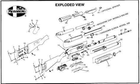 mossberg gun parts list