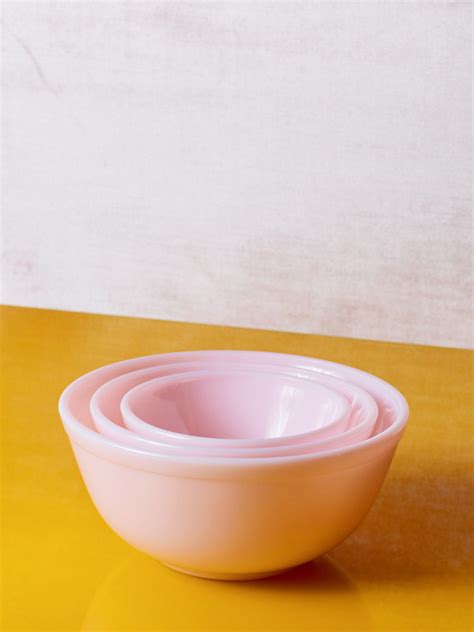 mosser glass pink mixing bowls
