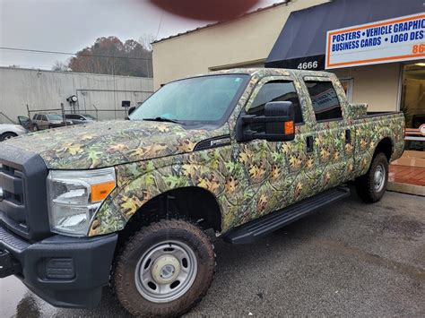 mossy oak camo truck wrap