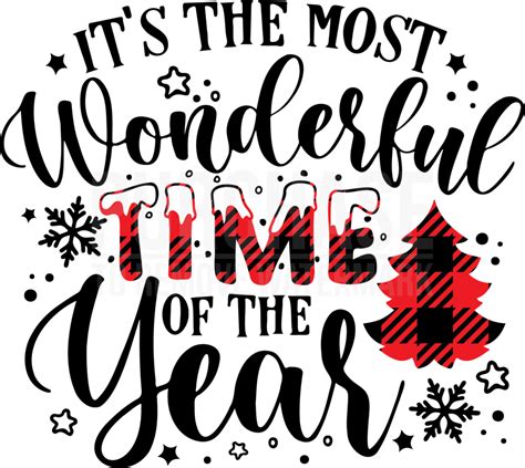 It's The Most Wonderful Time Of The Year SVG Free File Design