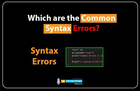 most common syntax errors in python
