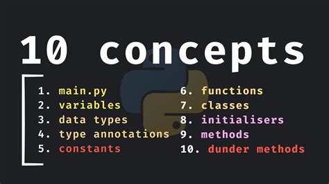 most important python concepts