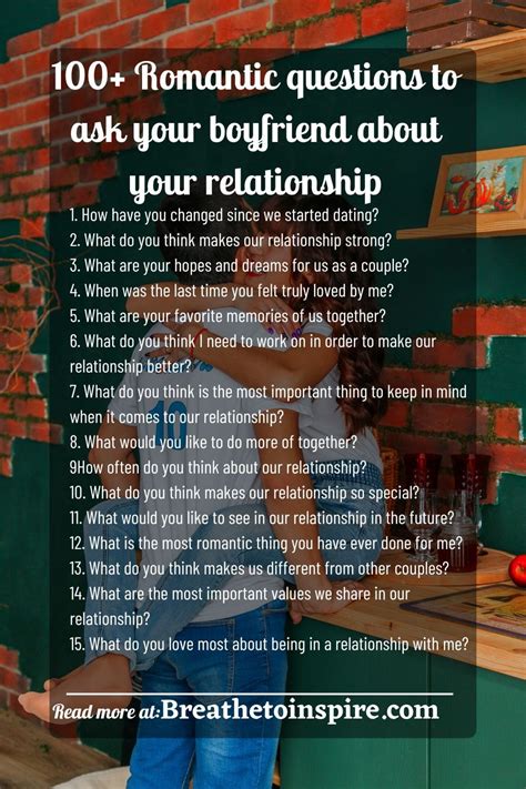 most romantic questions to ask your boyfriend
