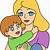 mother child pictures clip art