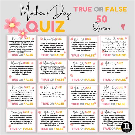 mother's day quiz questions and answers