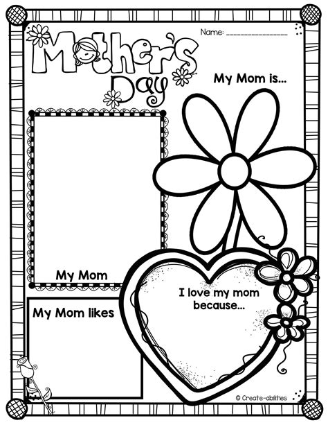 Mother´s Day Card English ESL Worksheets Mothers day coloring cards