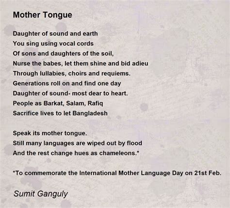 mother tongue poem