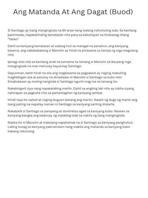 Mga Nakakapagtaka at Nakakaantig na Motibo ng Matanda: Isang Talakayan.