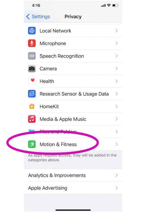 Enable Motion & Fitness in iPhone Settings Chipolo Support