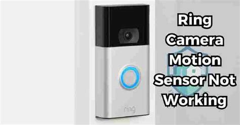 motion detection not working on ring