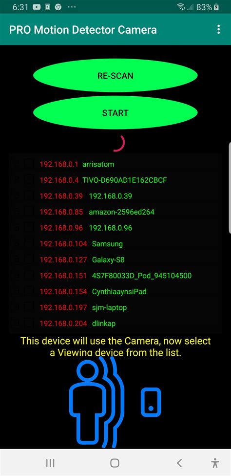 Motion Detector Camera For Android