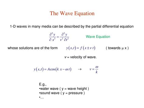 Motion Equation Of Wave