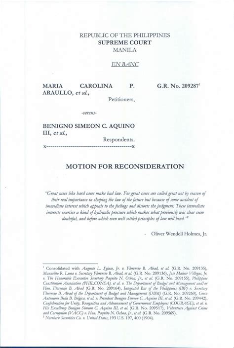 Motion For Reconsideration Jurisprudence