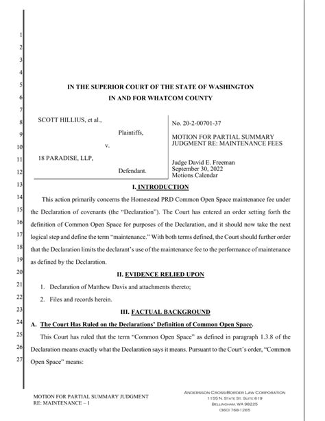 motion for summary judgment in criminal case