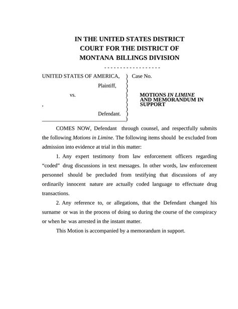 Motion In Limine Vs Motion To Exclude