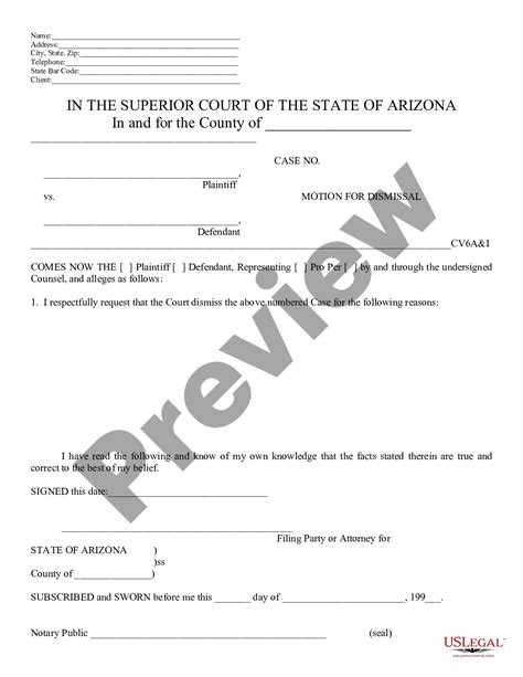 motion to dismiss arizona superior court