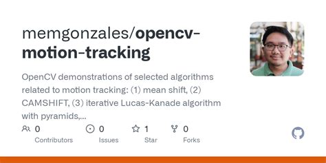 Motion Tracking Algorithm Opencv