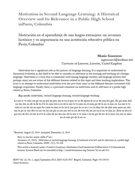 motivation in second language learning pdf