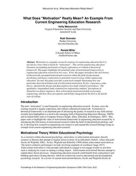 motivation of study in research example