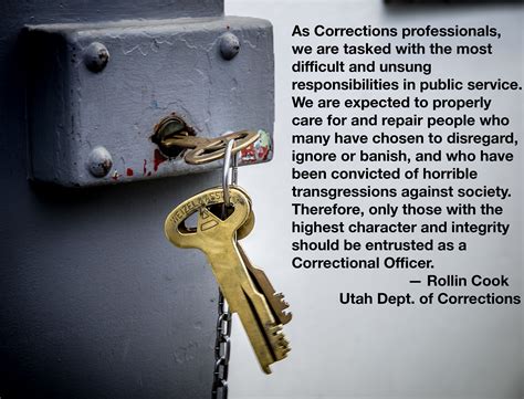 Care , custody and control Correctional officer quotes, Correctional