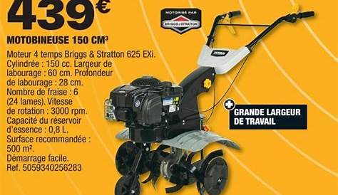 promotion Brico Depot Briggs + stratton motobineuse