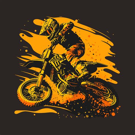 Motocross Vector Art