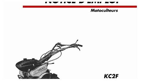 Notice D'utilisation Motoculteur Iseki Kc2 PDF