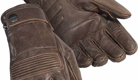 New Genuine Cowhide Leather Motorcycle Gloves Men Brown Retro Half