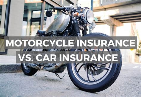 motorcycle insurance vs car insurance
