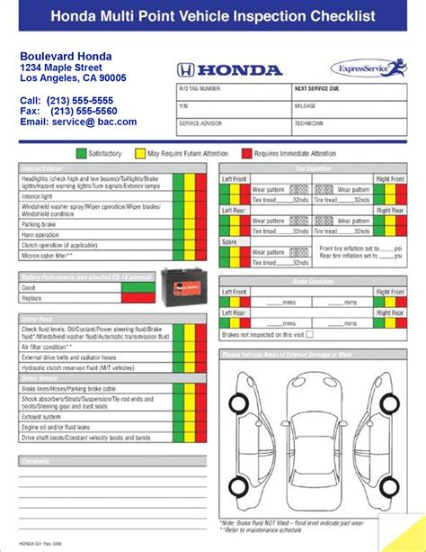 motorcycle brake and light inspection certificate