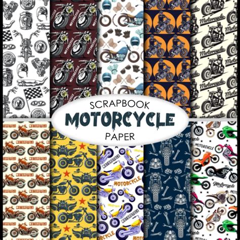 Motorcycle Scrapbook Paper