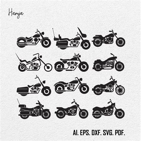 Rev Up Your Designs with High-Quality Motorcycle SVG Graphics