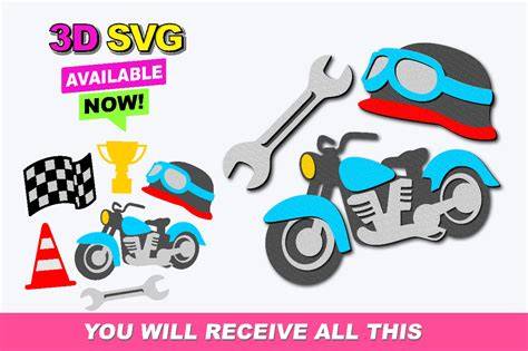 Download motorcycle-elements-3d-svg SVG