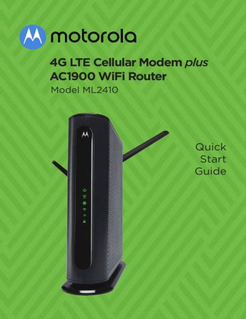 motorola AC1900 WiFi Router ML2410 User Guide