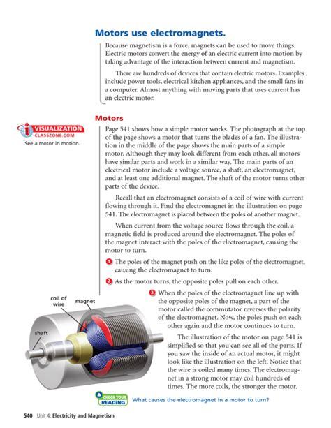 Motors Electromagnets