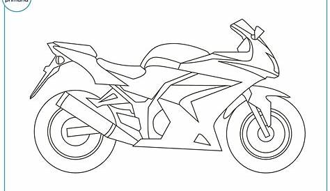 Motocicleta 3 para colorear, imprimir e dibujar –ColoringOnly.Com