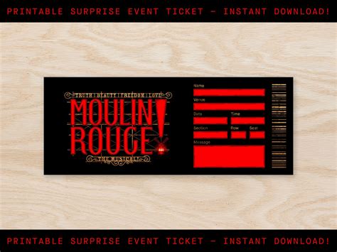 moulin rouge musical ticket