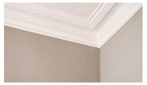 Moulure de plafond 27x27 mm 270cm bois dur blanc Hubo