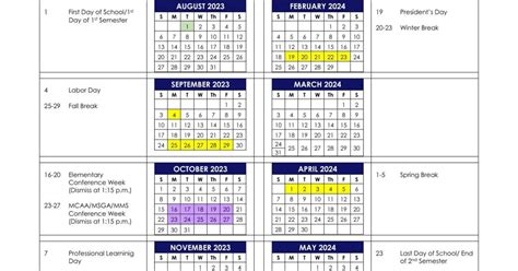 Mount Paran Christian School Calendar