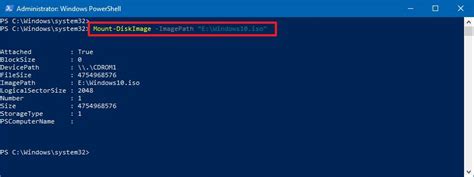 Mount Disk Image Powershell
