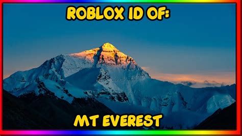 mount everest roblox id