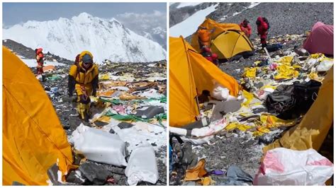 mount everest trash