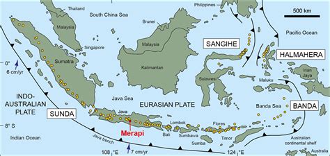 mount merapi indonesia map