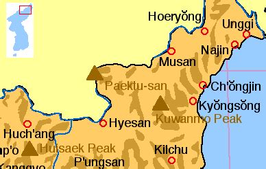 Mount Paektu Map