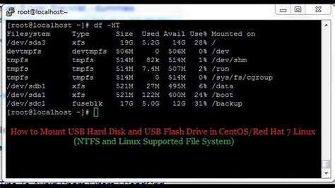 Mount Usb Linux Centos