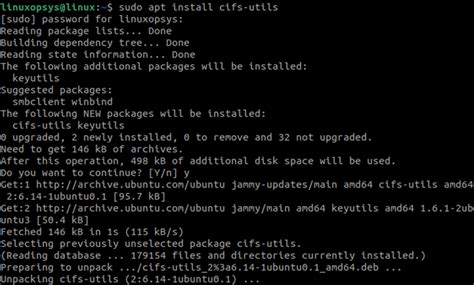 Mount.cifs Example