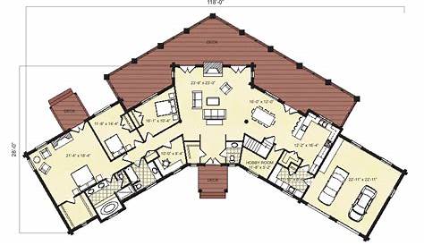 View log home plan Rustic house plans, Mountain