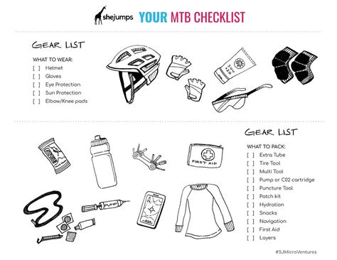 mountain biking checklist