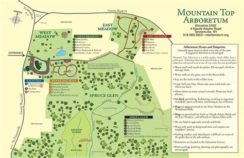 Mountain Top Arboretum Map