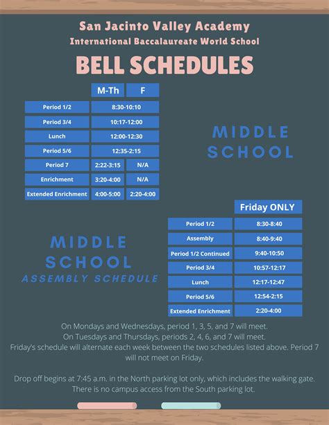 mountain trail middle school bell schedule